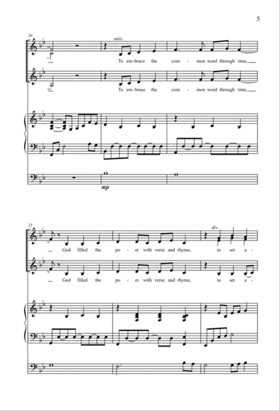 And God Gave Music SSAA scores gallery preview page 3