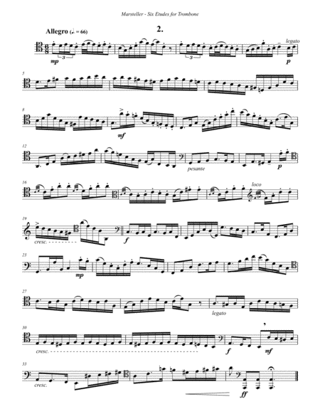 Six Etudes for Trombone