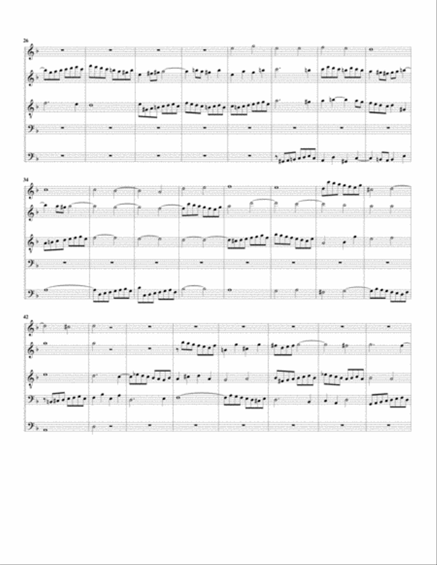 Fuga sopra Magnificat, BWV 733 (arrangement for 5 recorders) Recorder scores gallery preview page 2