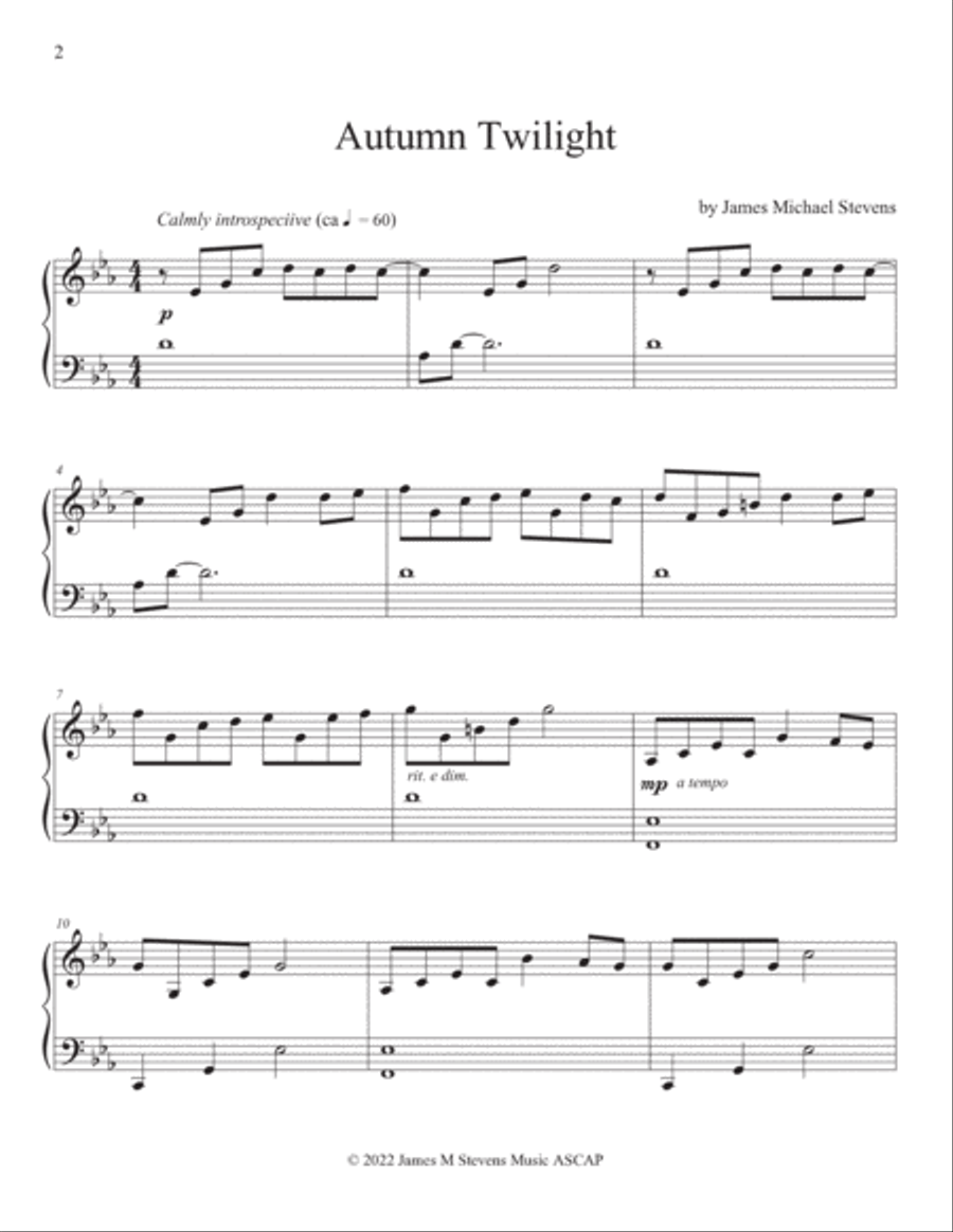 Musings in November Piano Book Piano Solo scores gallery preview page 2