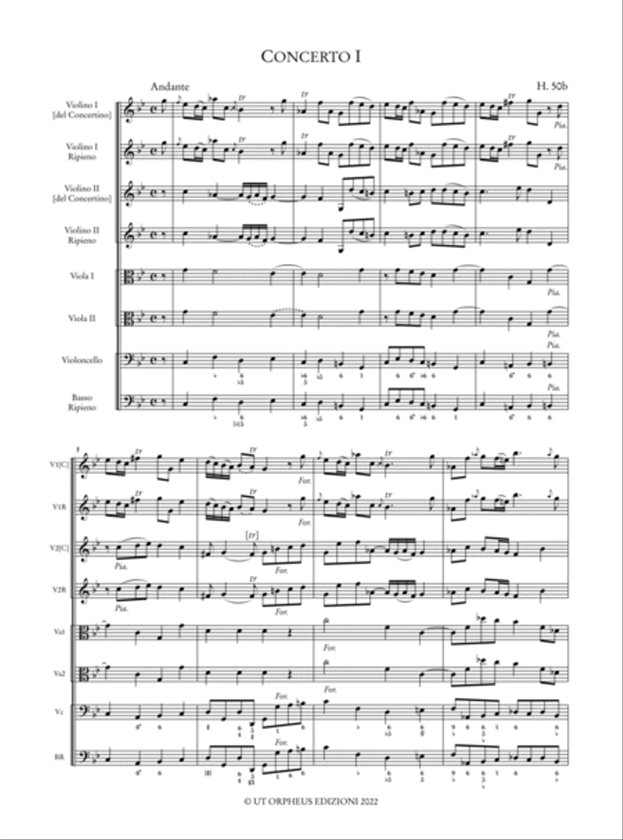 6 Concertos Op. 2 (1732; Revised, 1751) (H. 50-55). Critical Edition Orchestra scores gallery preview page 8