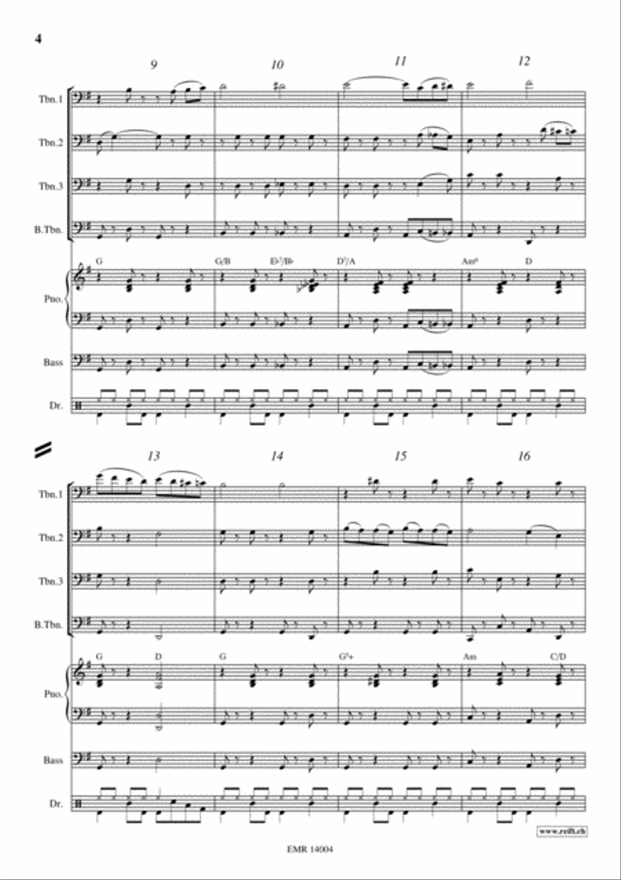 Swanee Trombone Quartet scores gallery preview page 4