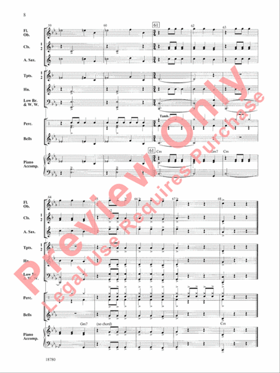 Kings from the East Concert Band scores gallery preview page 9