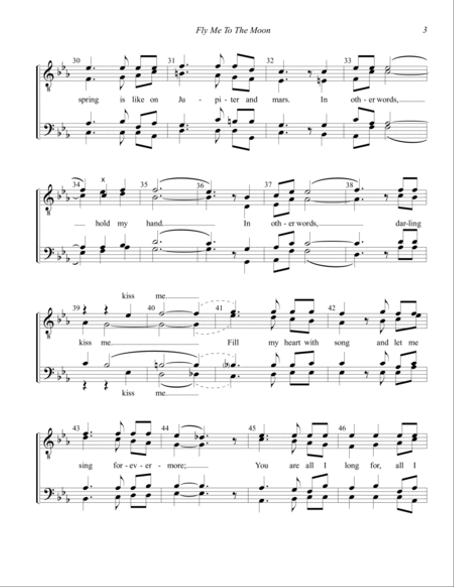 Fly Me To The Moon (in Other Words) Fly Me To The Moon (in Other Words) TTBB scores gallery preview page 3