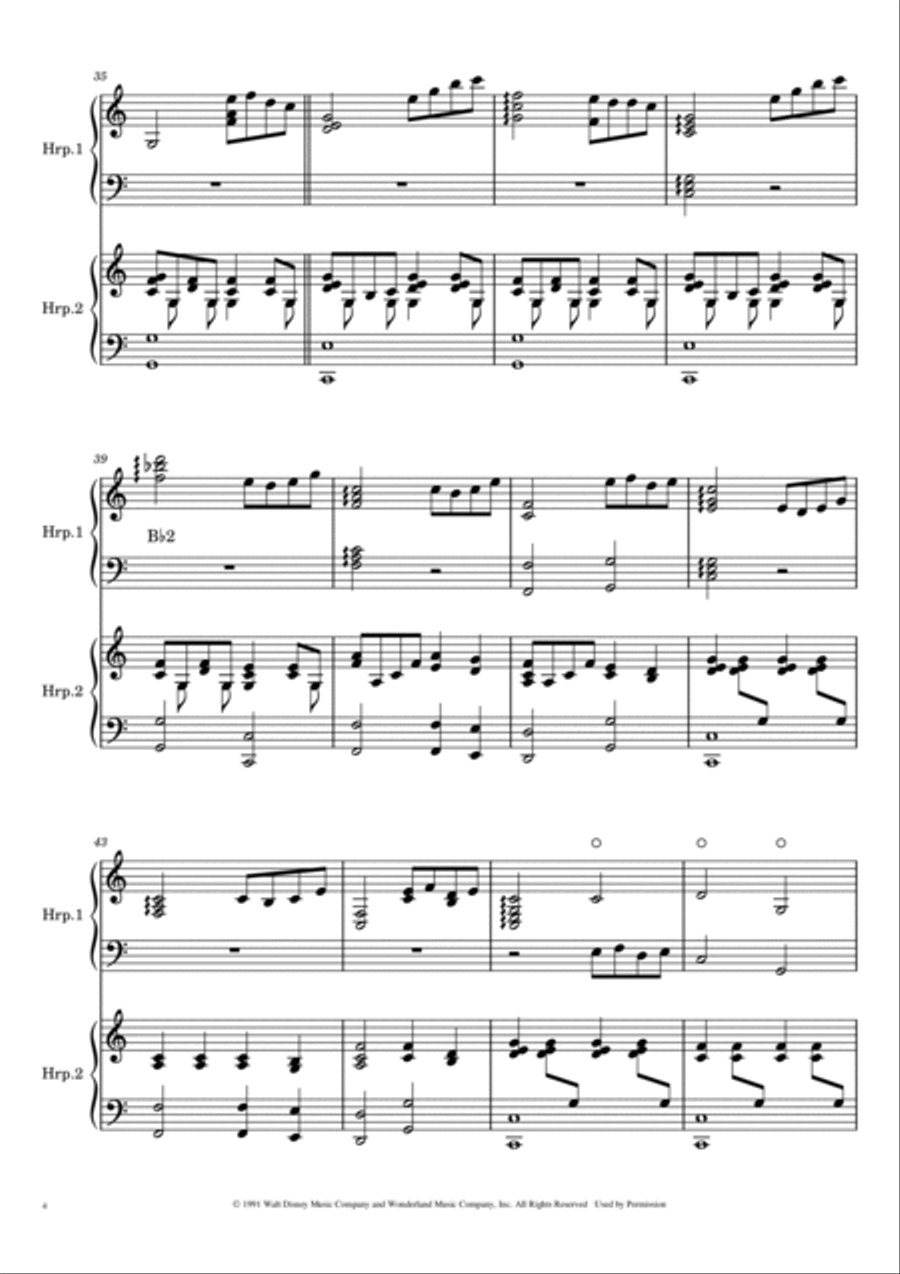Beauty And The Beast Harp scores gallery preview page 6