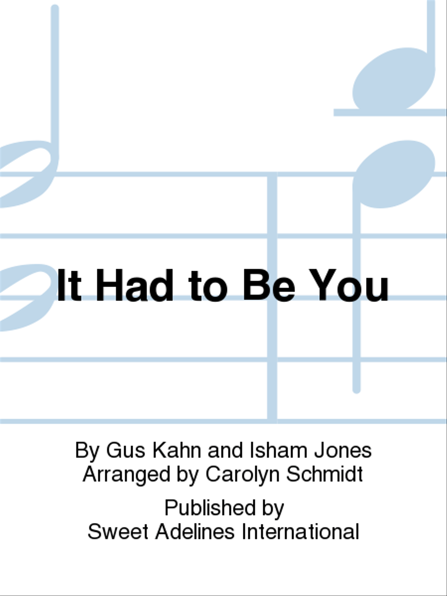 It Had to Be You A Cappella scores gallery preview page 1