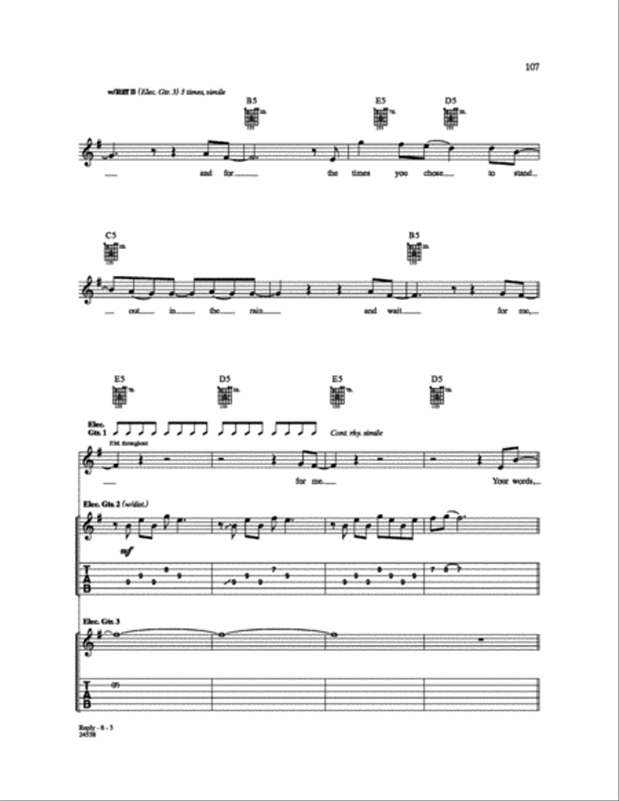 Reply Electric Guitar scores gallery preview page 3