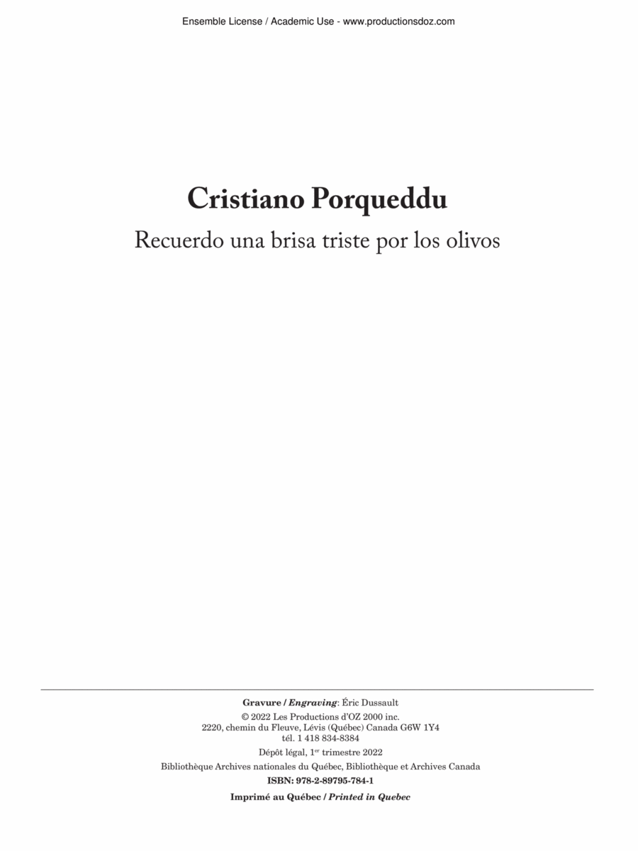 Recuerdo una brisa triste por los olivos Classical Guitar scores gallery preview page 1