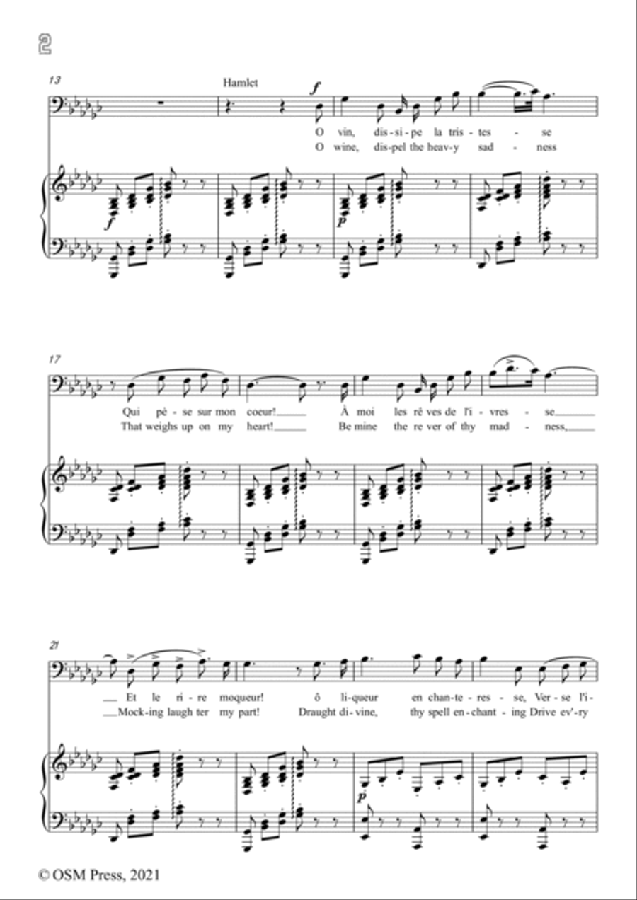 A. Thomas-O vin,dissipe le tristesse,in G flat Major,from Hamlet,for Voice and Piano Voice Solo scores gallery preview page 4