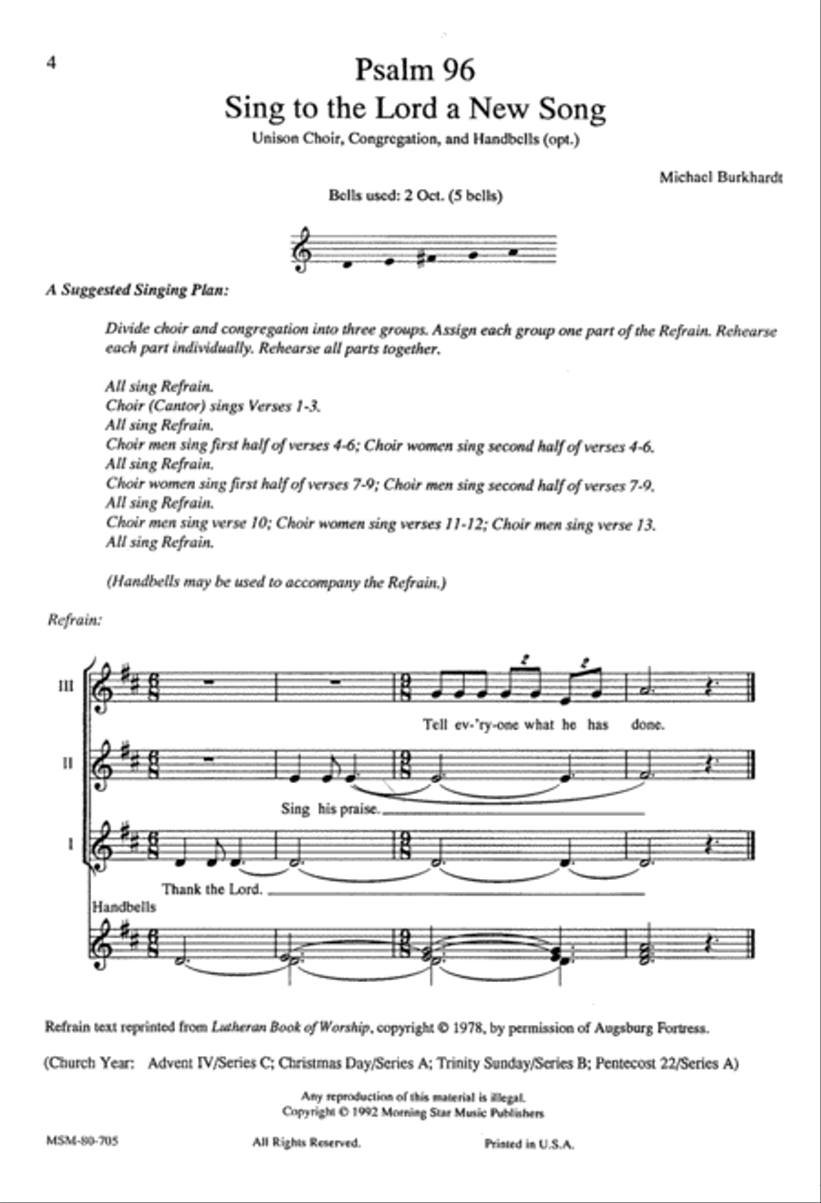 Three Psalm Settings 4-Part scores gallery preview page 4