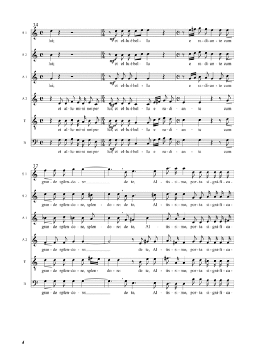 Il Cantico delle Creature A Cappella scores gallery preview page 4