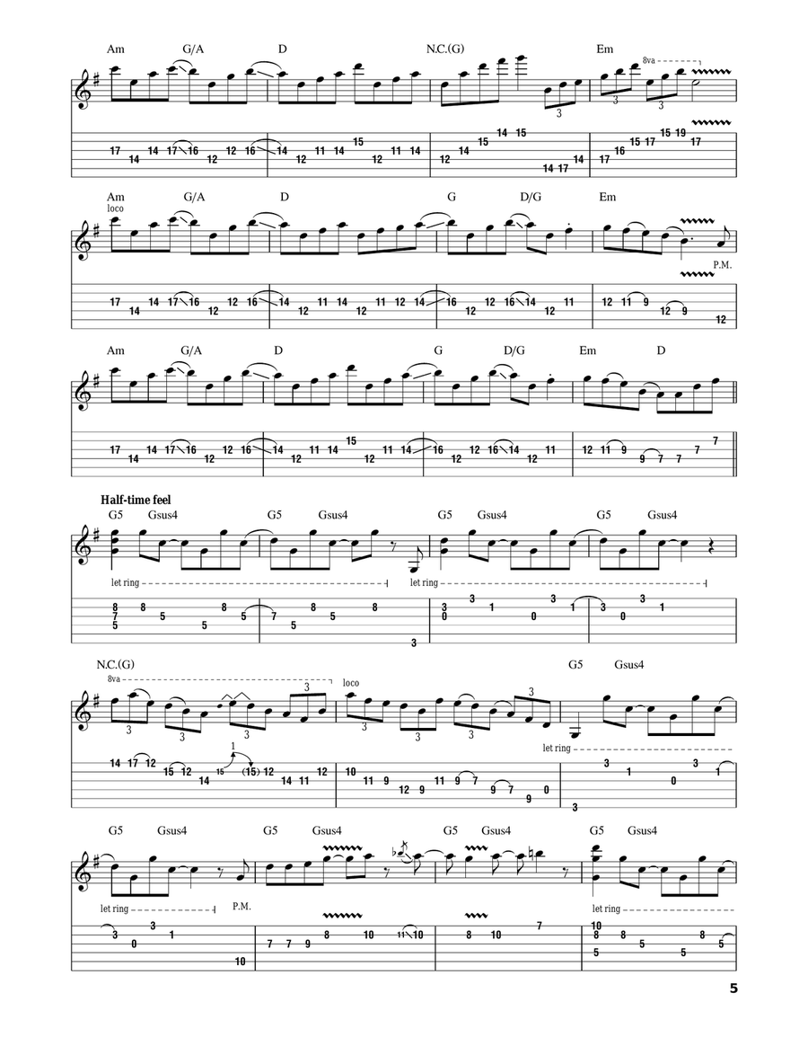 Cliffs Of Dover Acoustic Guitar scores gallery preview page 5