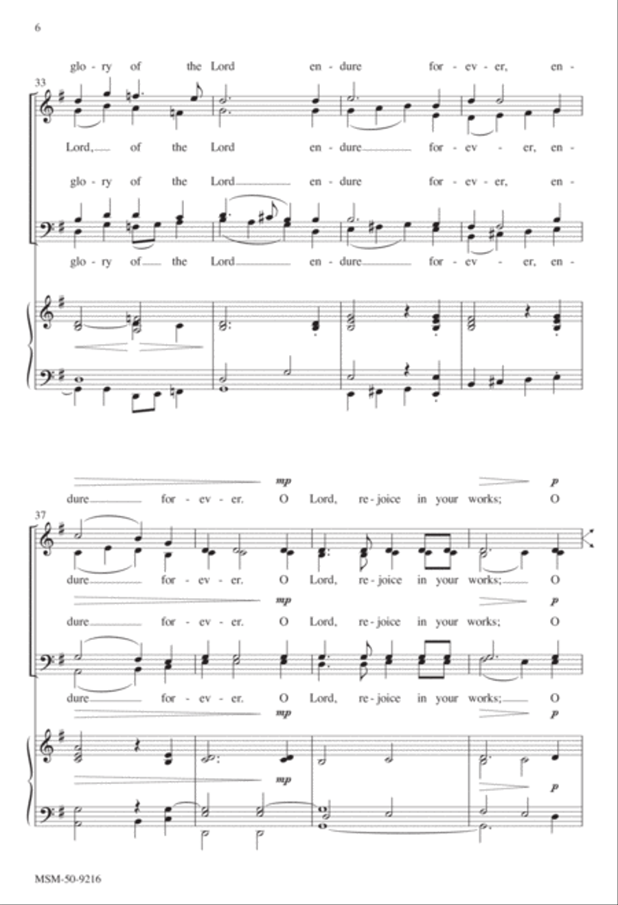 O Lord, How Manifold Are Your Works 4-Part scores gallery preview page 5