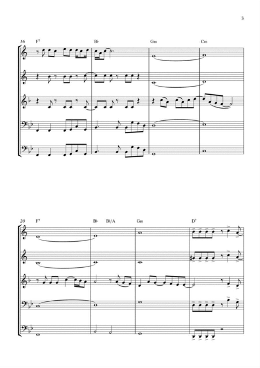 Flowers Brass Quintet scores gallery preview page 3