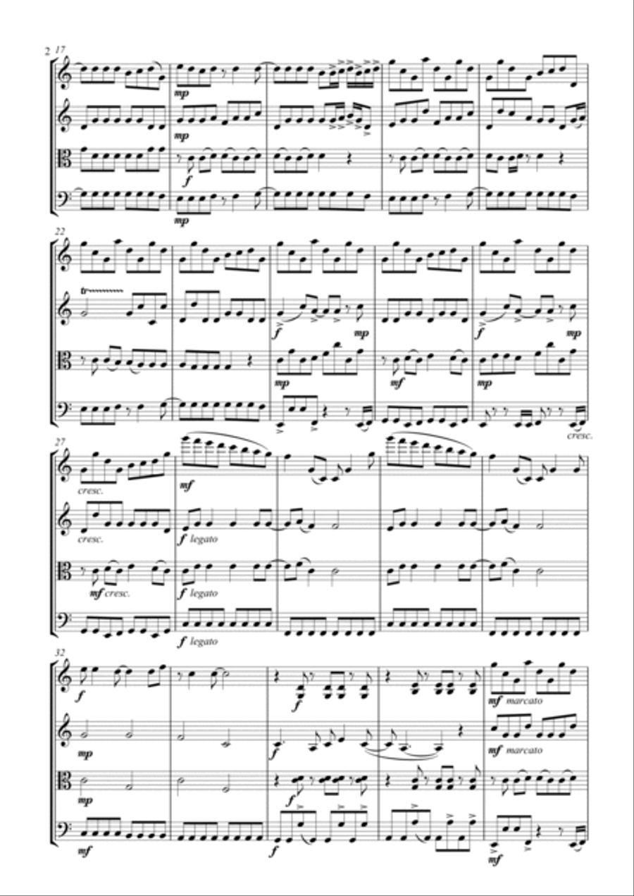 Video Killed The Radio Star String Quartet scores gallery preview page 2