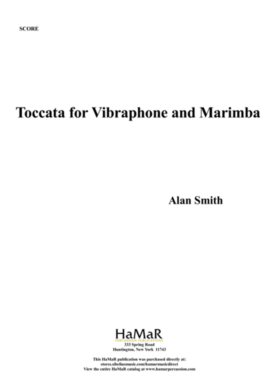 Toccata for Vibe & Marimba Marimba scores gallery preview page 1
