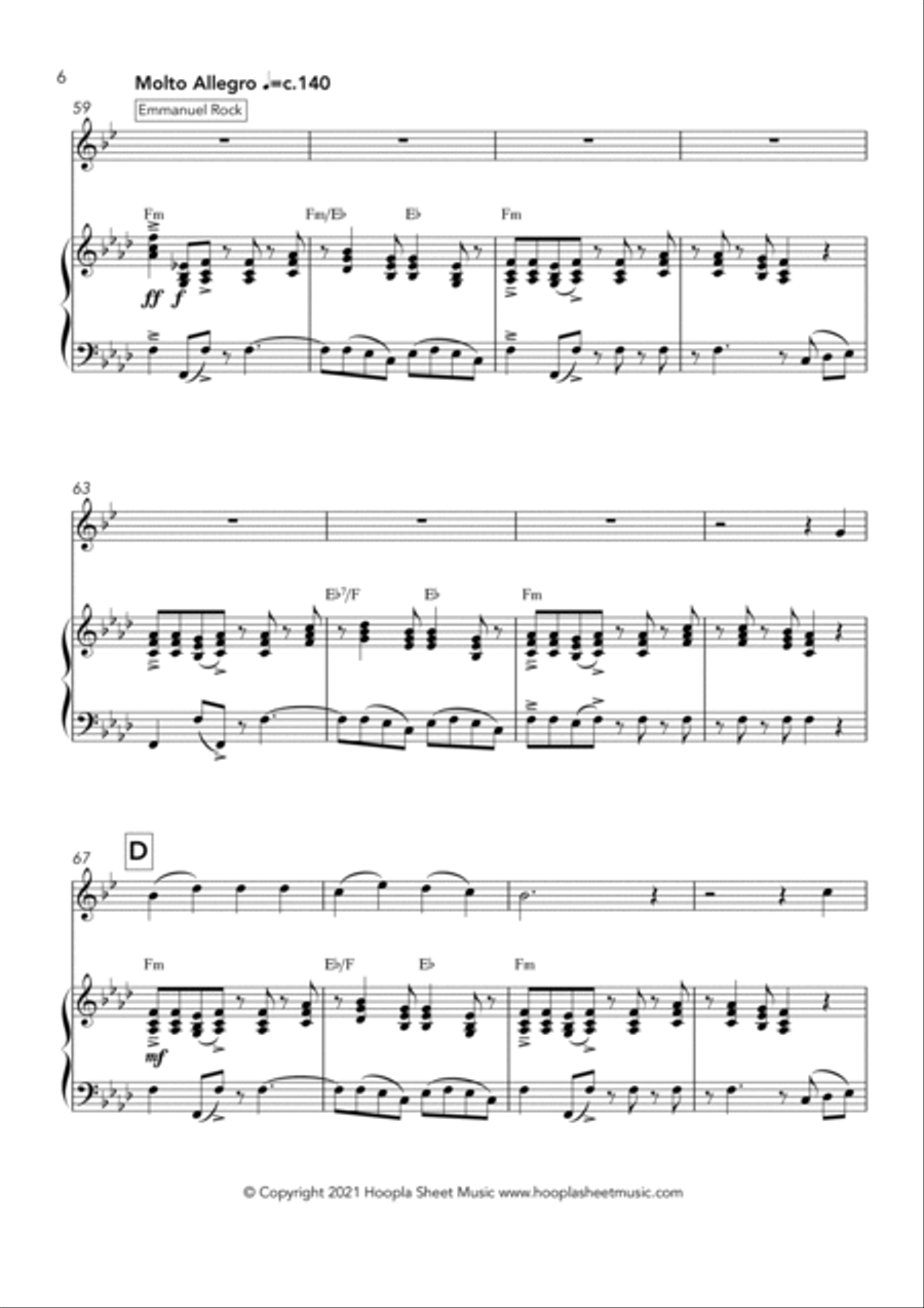 Jazzy Christmas Medley Clarinet Solo scores gallery preview page 6