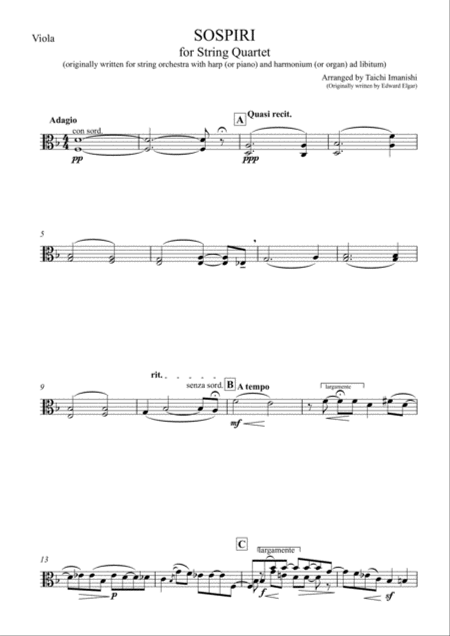 Sospiri Sospiri String Quartet scores gallery preview page 5