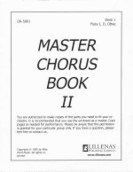 Master Chorus Book II, Orchestration Book 1