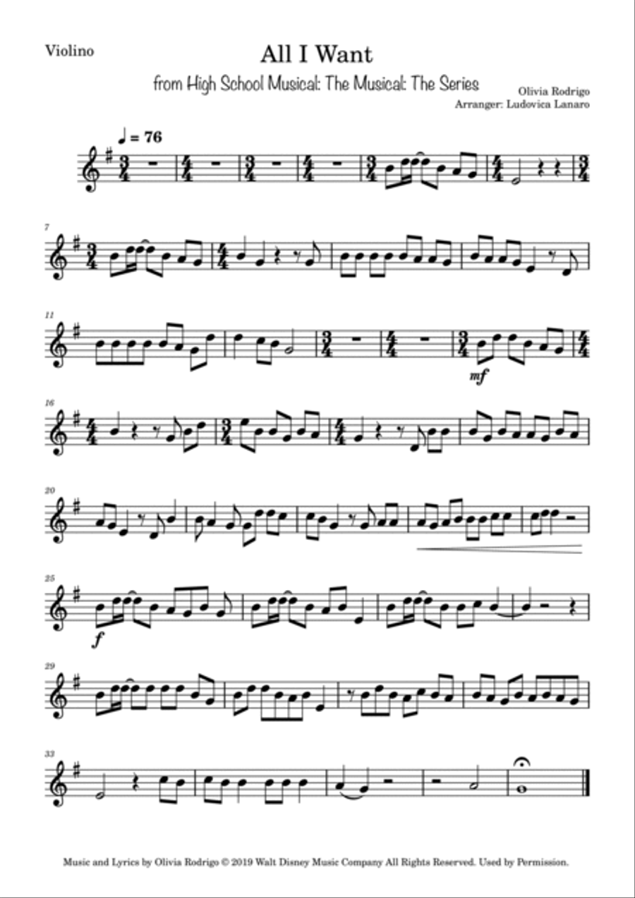 All I Want Piano Trio scores gallery preview page 4