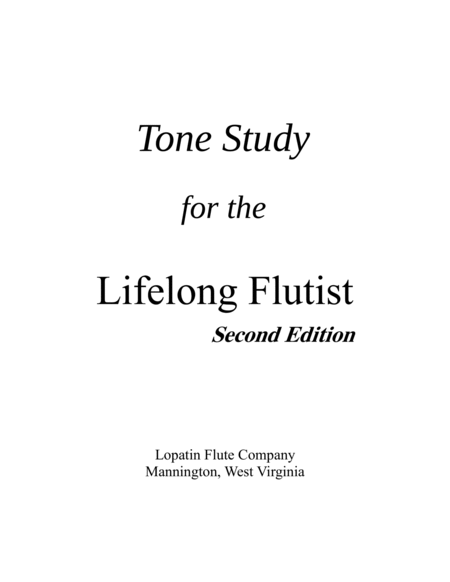 Tone Study for the Lifelong Flutist, Second Edition