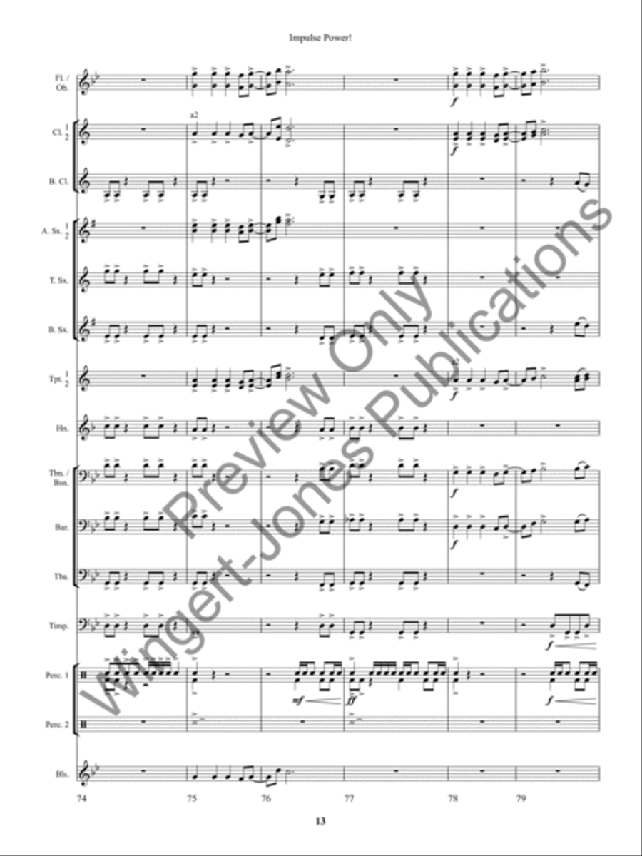 Impulse Power! Concert Band scores gallery preview page 17