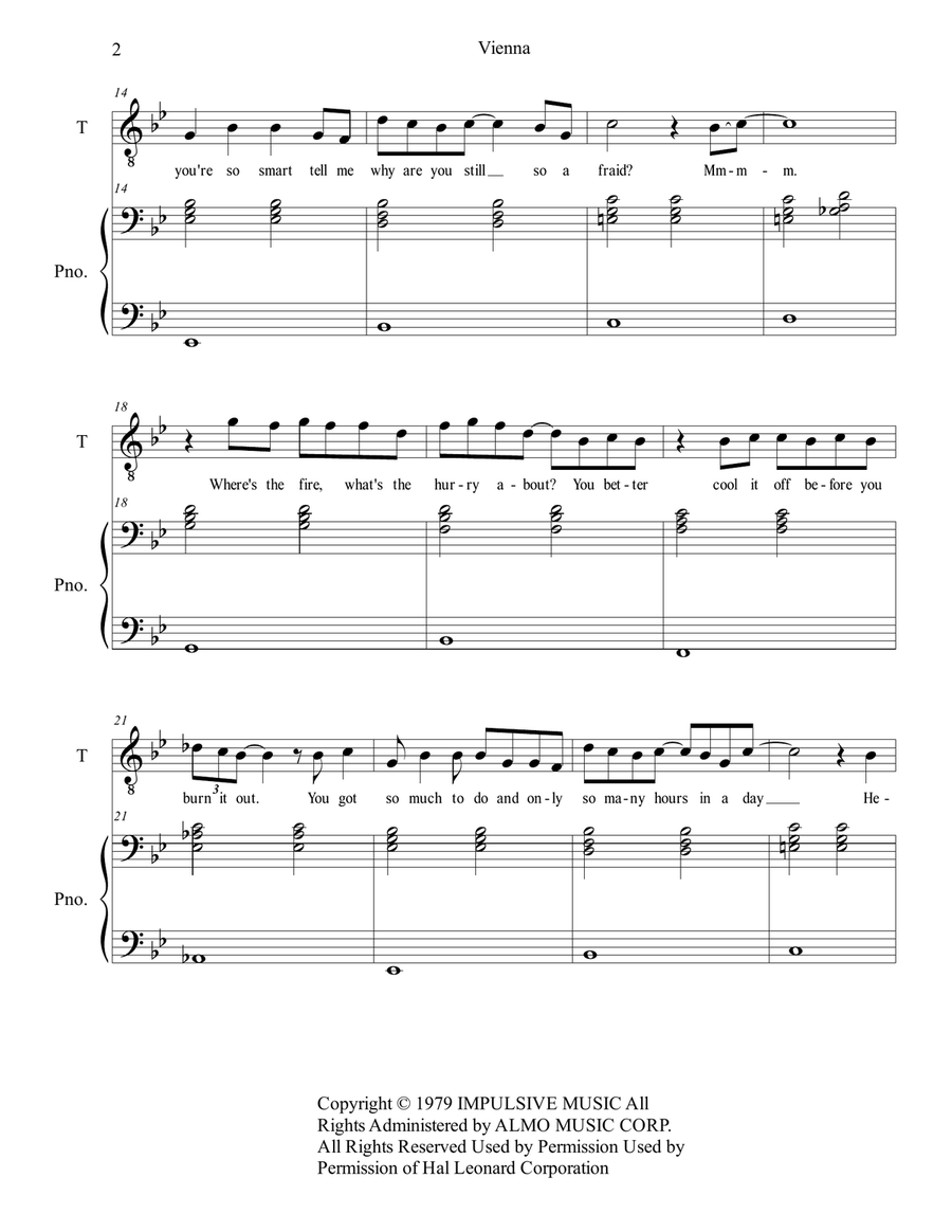 Vienna Piano, Vocal scores gallery preview page 2