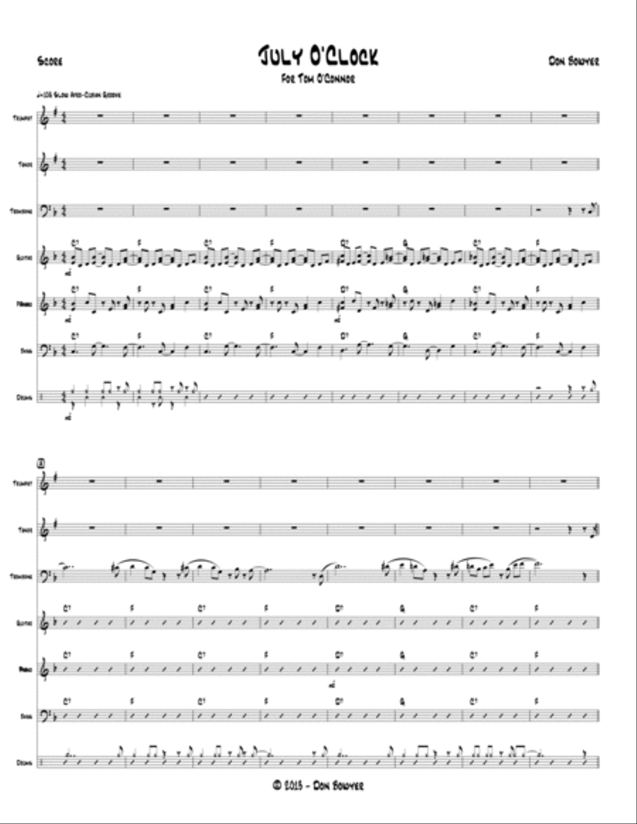 July O'Clock Jazz Ensemble scores gallery preview page 2