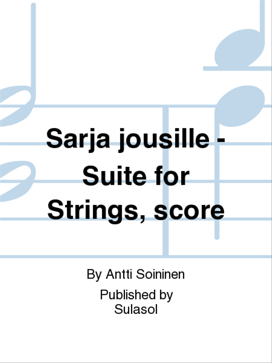 Sarja jousille - Suite for Strings, score