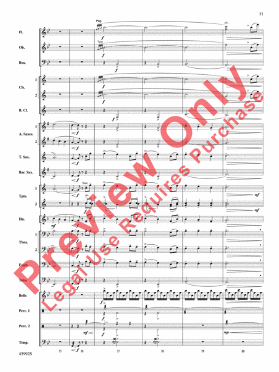 Nostalgia Concert Band scores gallery preview page 12