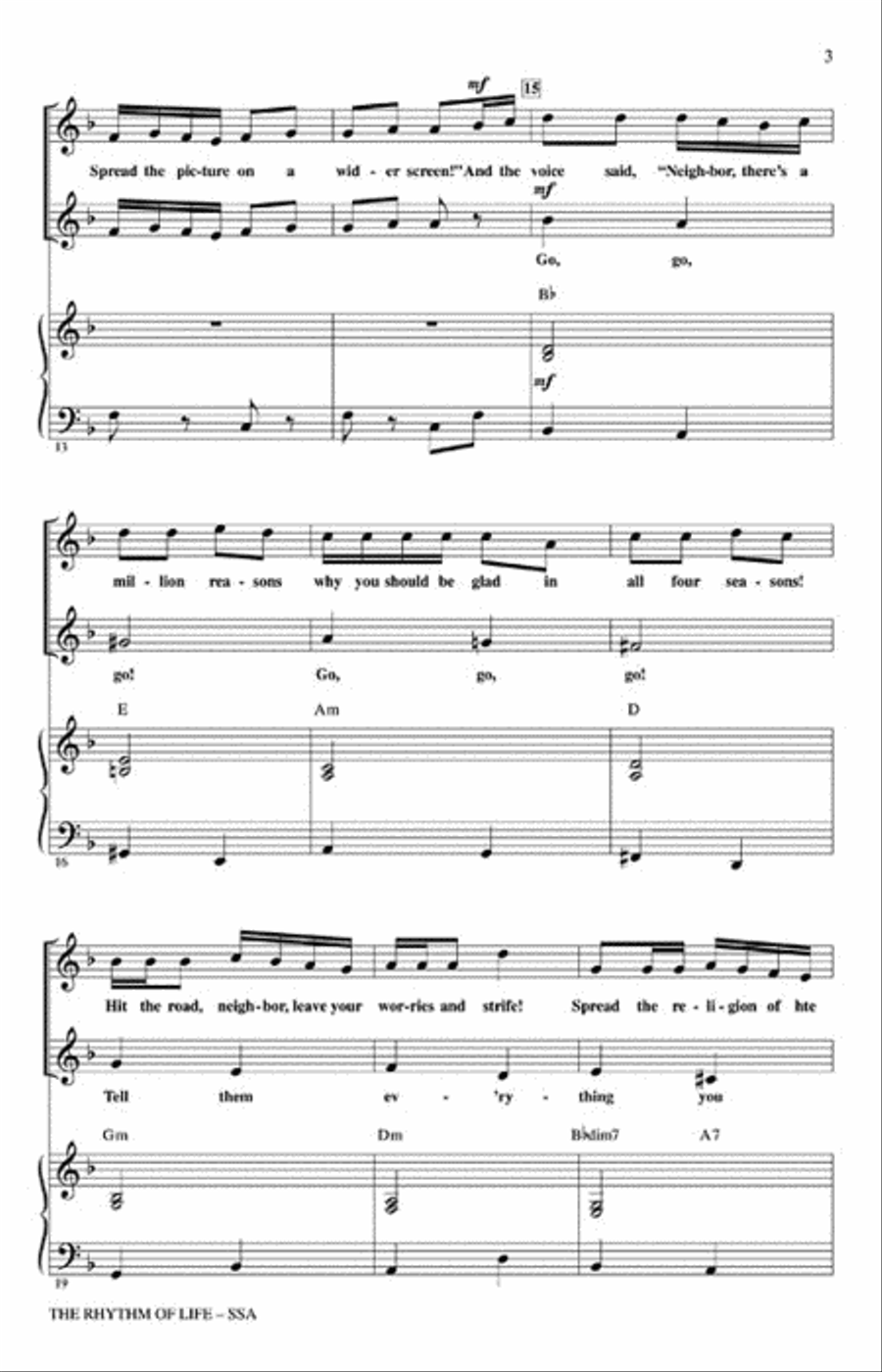 The Rhythm of Life SSA scores gallery preview page 3