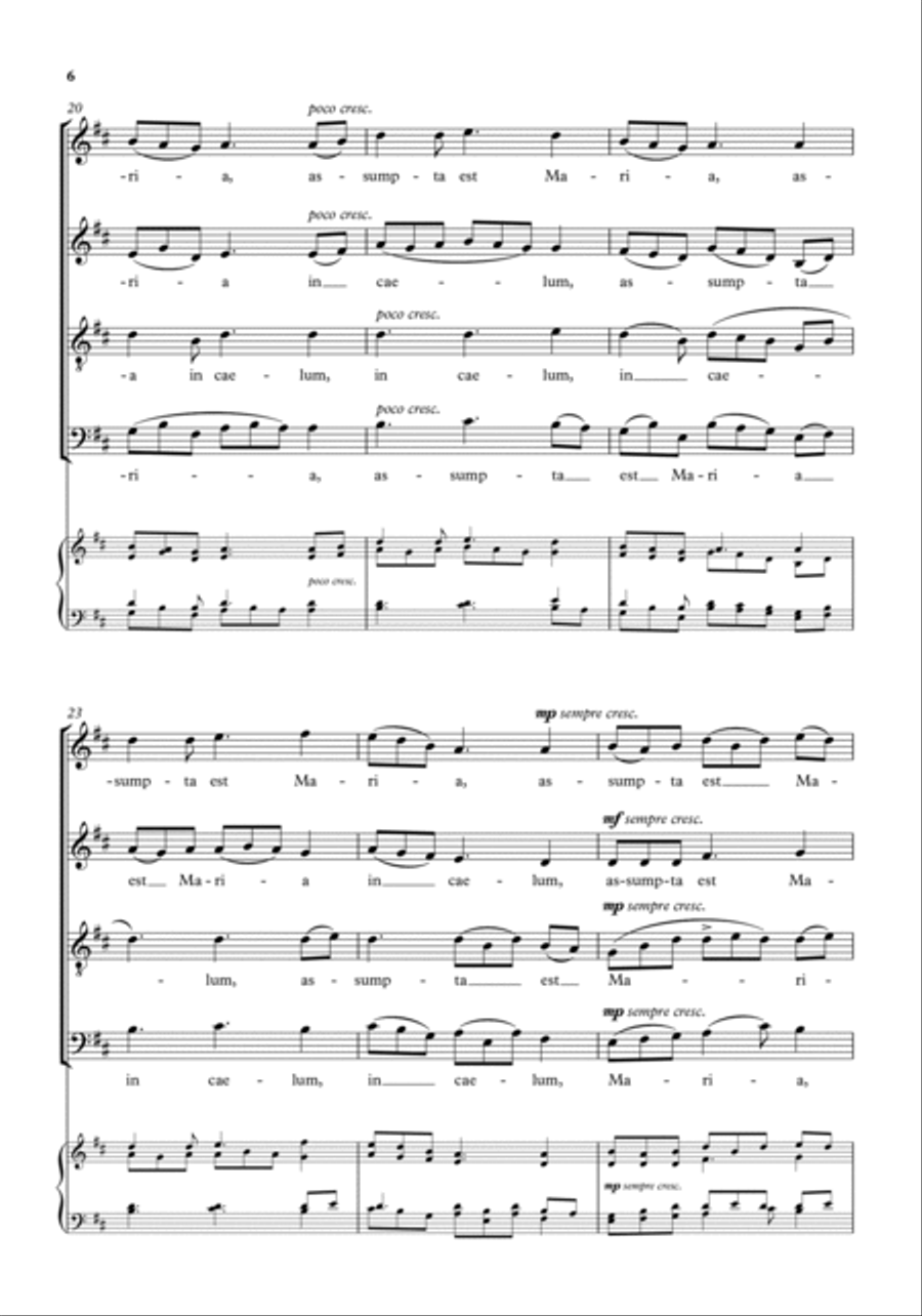 Assumpta est Maria 4-Part scores gallery preview page 5