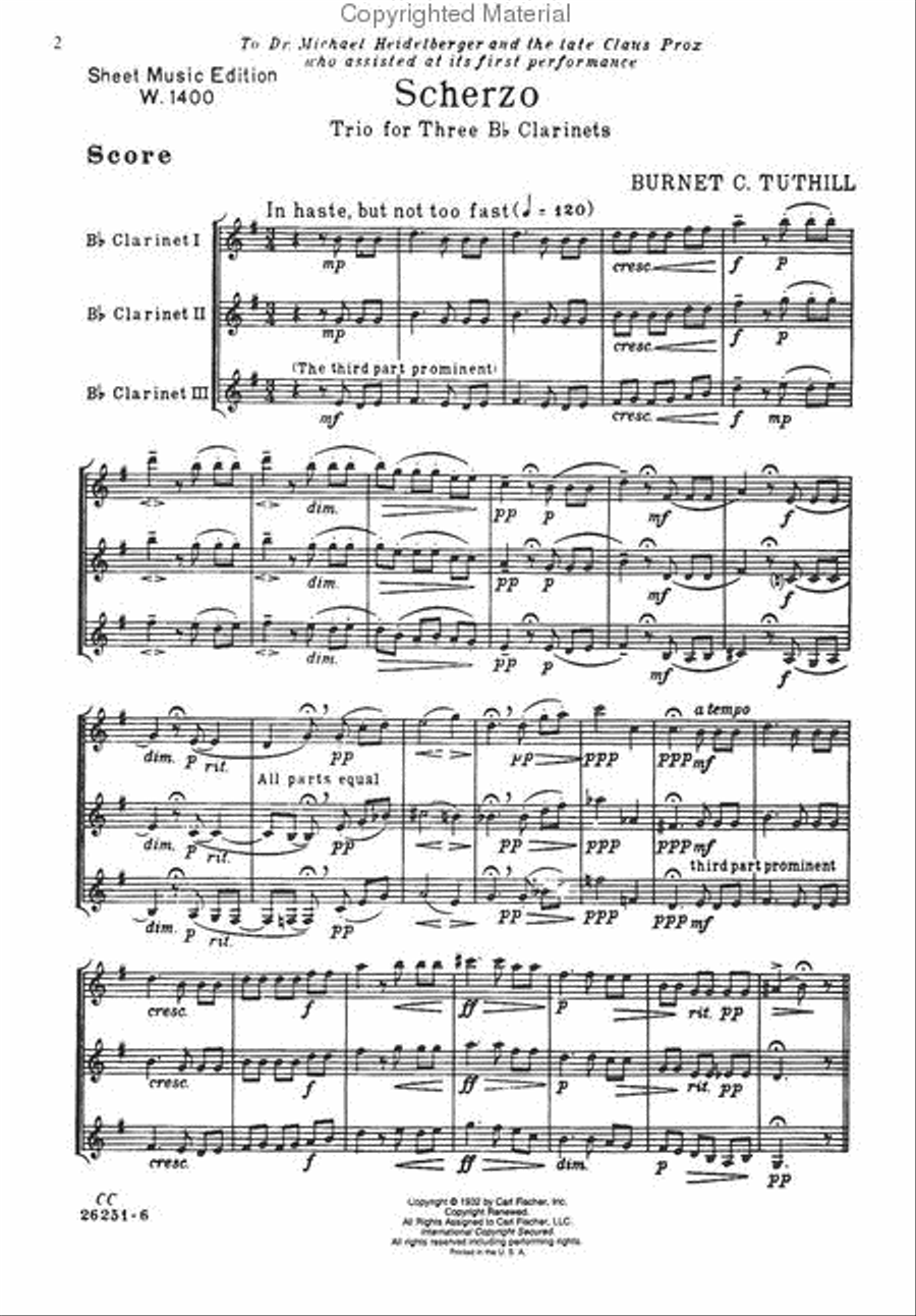 Scherzo B-Flat Clarinet scores gallery preview page 2