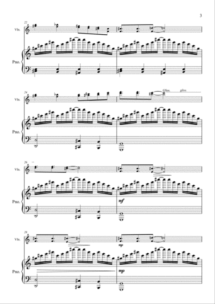 Morning Madness Violin Solo scores gallery preview page 3