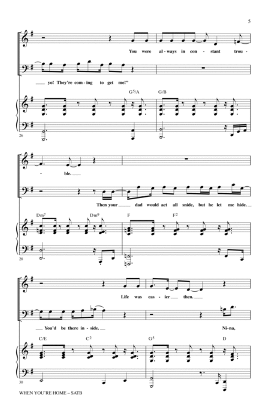 When You're Home (from In The Heights) (arr. Mark Brymer) 4-Part scores gallery preview page 4