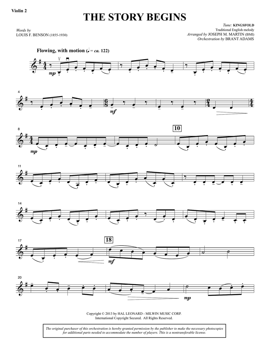 Testimony of Life - Violin 2 Choir scores gallery preview page 6