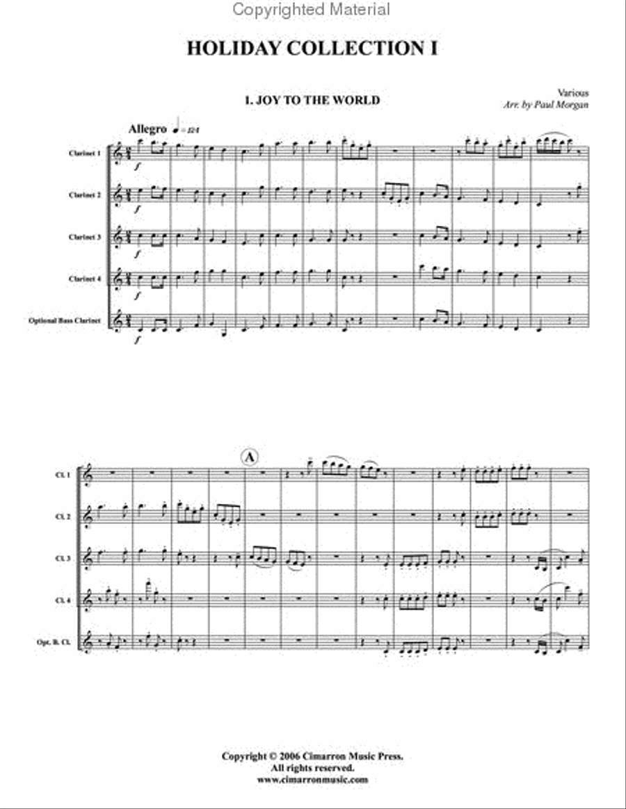 Holiday Collection I Holiday Collection I Clarinet Quartet scores gallery preview page 2