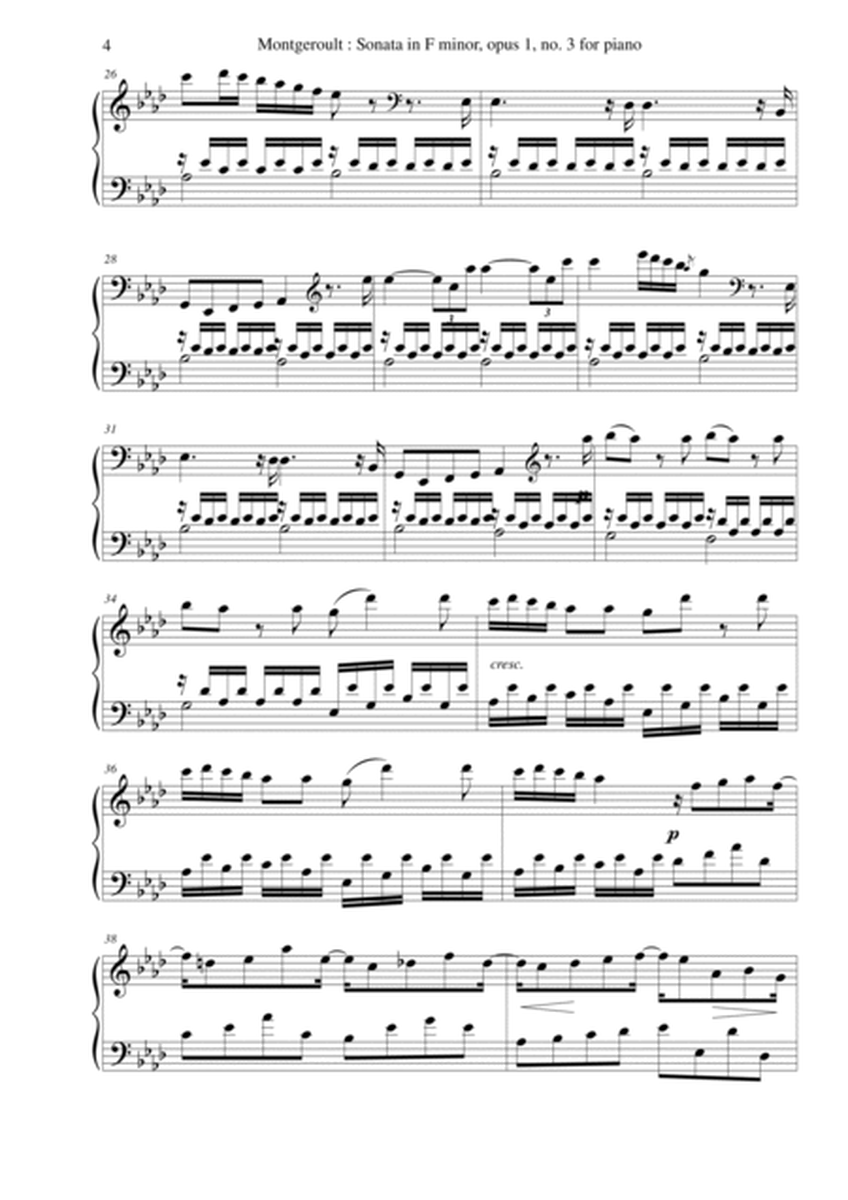 Hélène de Montgeroult : Piano Sonata in F minor, opus 1 no. 3