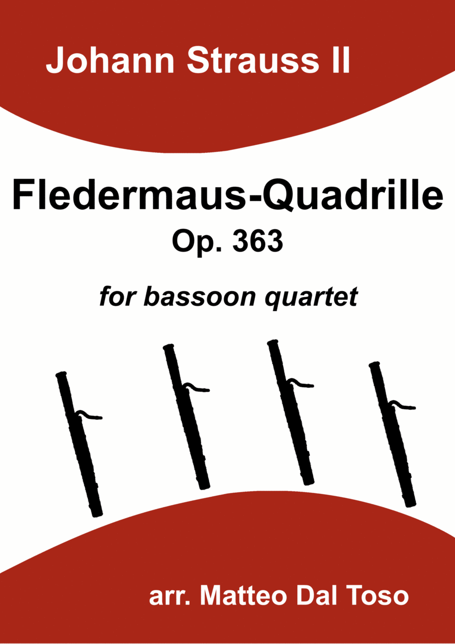 Fledermaus-Quadrille Op. 363 for bassoon quartet Woodwind Quartet scores gallery preview page 1