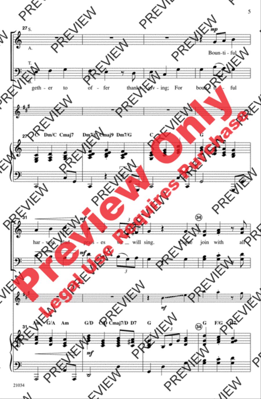 The Gospel of Thanks The Gospel of Thanks 4-Part scores gallery preview page 4