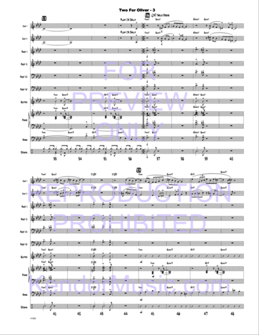 Two For Oliver Jazz Ensemble scores gallery preview page 4