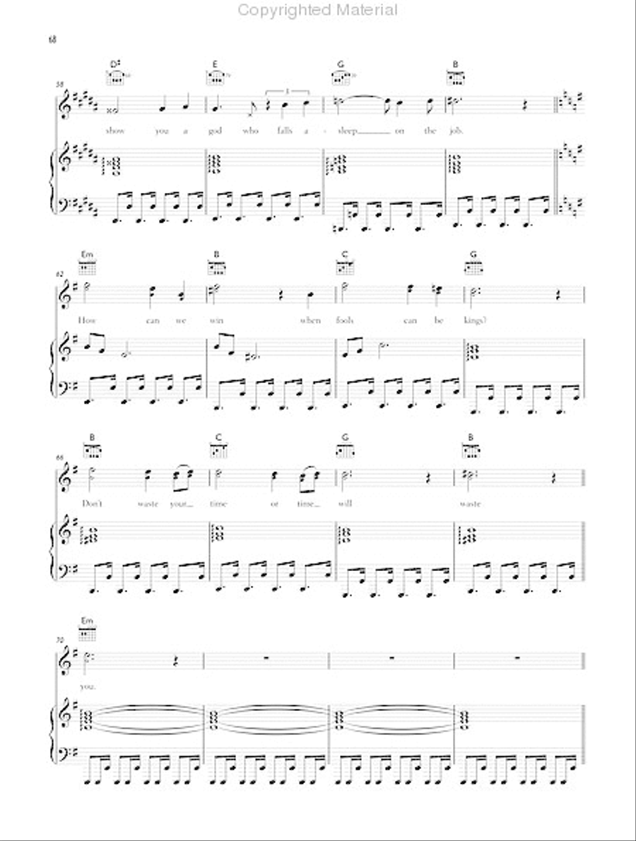 Muse - Black Holes and Revelations Piano, Vocal, Guitar scores gallery preview page 5