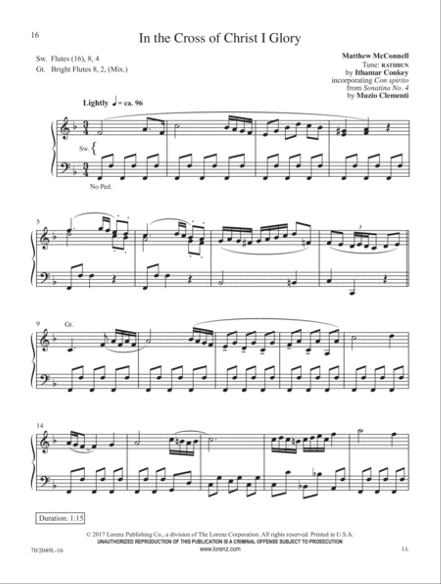 Classical Hymns for Organ Organ Solo scores gallery preview page 7