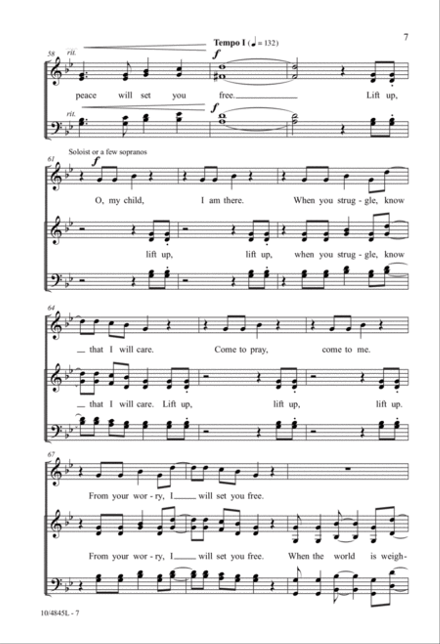 Help Me Lift-a-My Load 4-Part scores gallery preview page 7