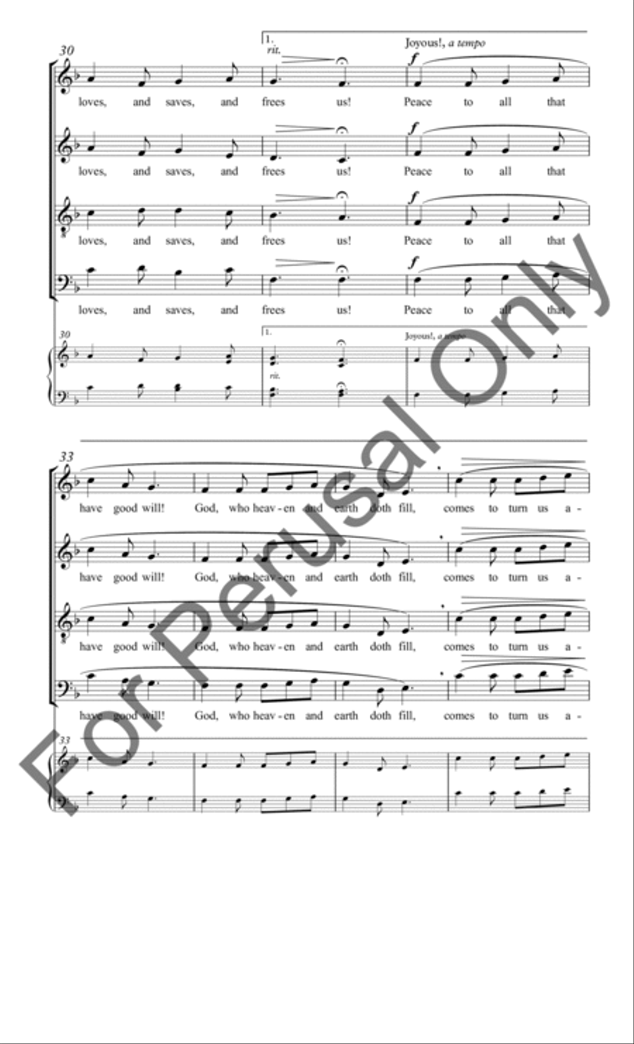 Song of the Crib Divisi scores gallery preview page 5