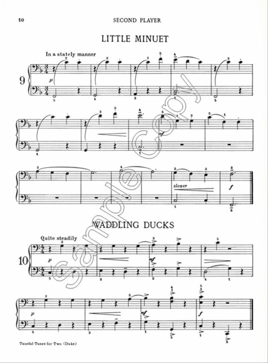 Tuneful Tunes for Two Piano Duet scores gallery preview page 4
