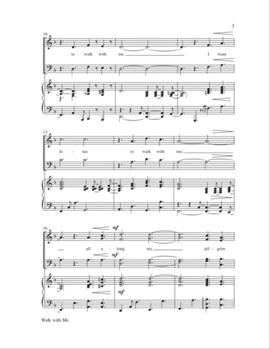 Walk with Me 4-Part scores gallery preview page 3