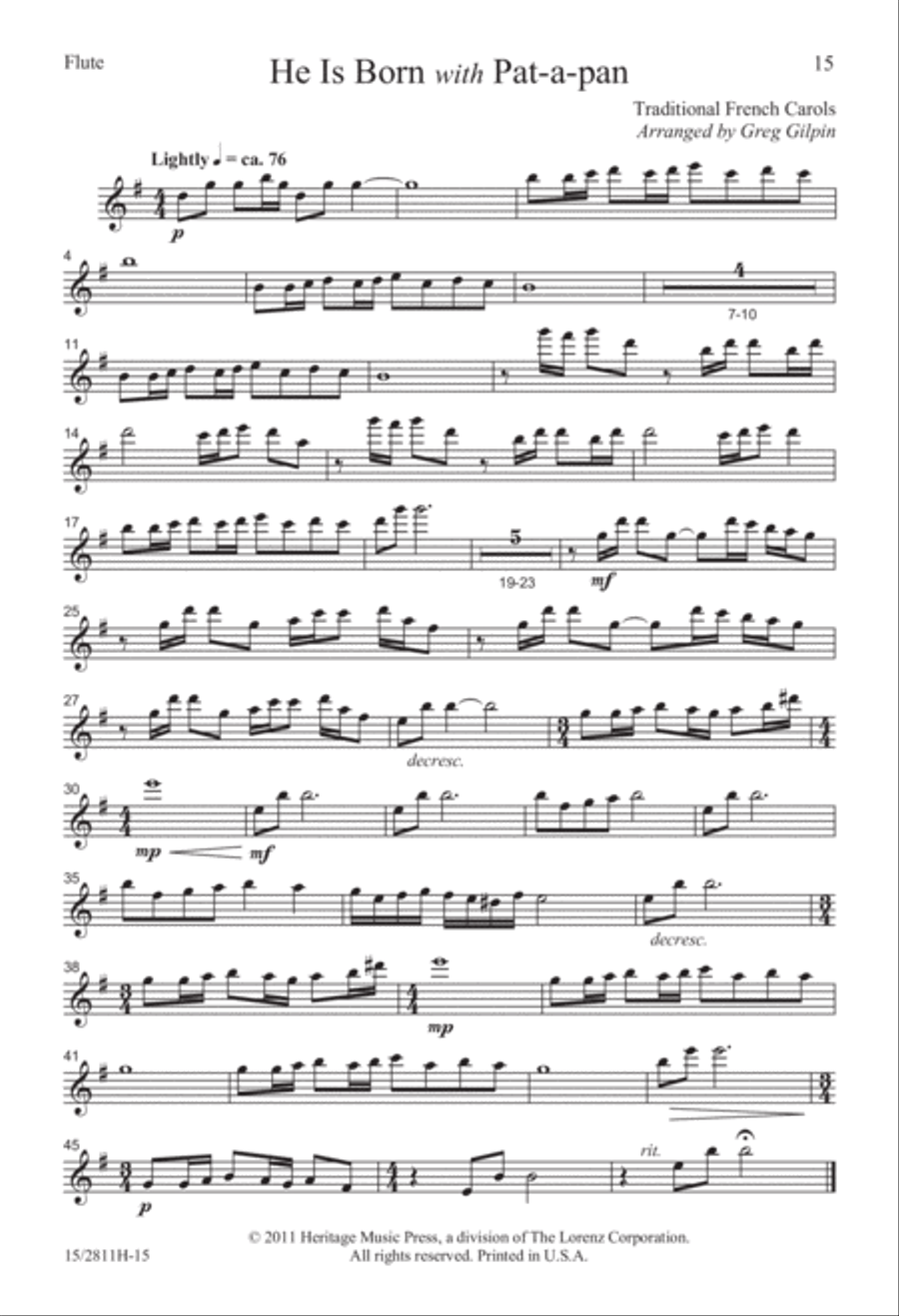 He Is Born with Pat-a-pan 2-Part scores gallery preview page 16