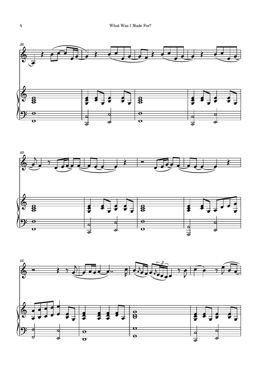 What Was I Made For? Chamber Music scores gallery preview page 4
