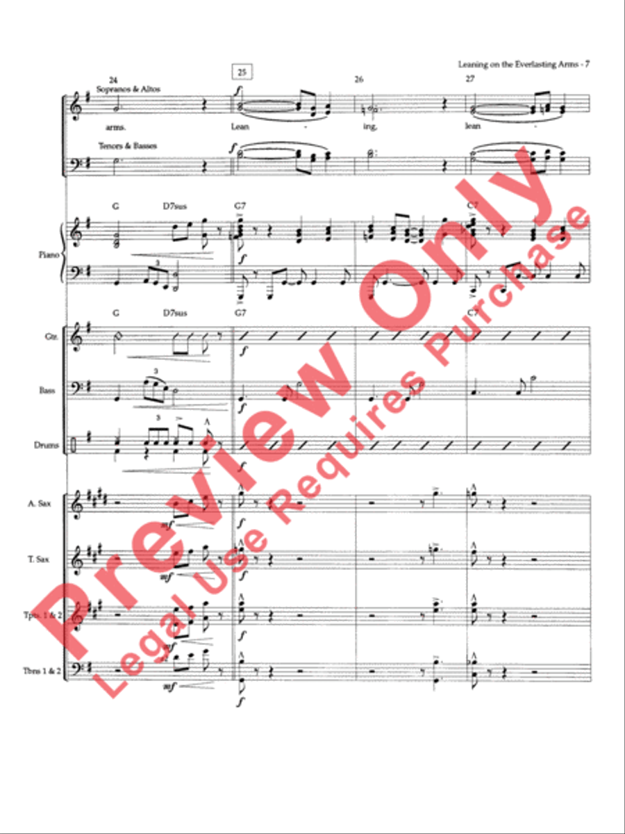 Leaning on the Everlasting Arms Choir scores gallery preview page 40